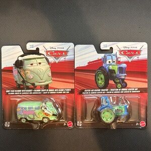 Disney Pixar Cars Fillmore & Racing Tractor Toy Vehicle Set - Green